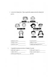 English worksheet: FAMILY