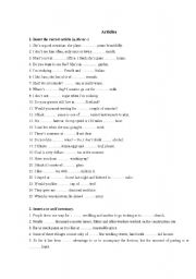 English worksheet: Articles