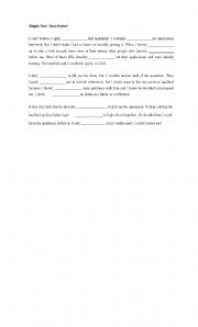 English worksheet: Simple Past and Past Perfect