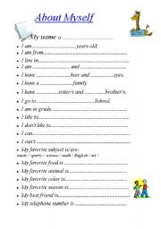 English Worksheet: My ID Card