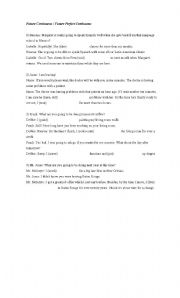 English worksheet: Future Continuous / Future Perfect Continuous 