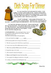 English Worksheet: Dish Soap for Dinner