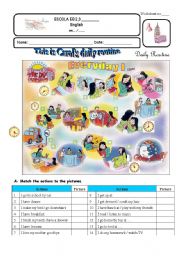 English Worksheet: This is Carols daily routine