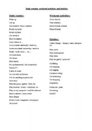 English worksheet: Daily Routine