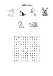 English Worksheet: Pets Word Search