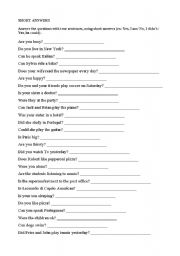 Short answers worksheets
