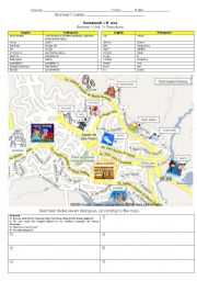 English Worksheet: Directions and Locations