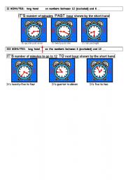 English worksheet: tell the time 2/2