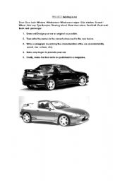English Worksheet: Project: a car
