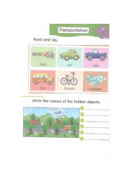 English Worksheet: Transportation
