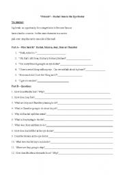English Worksheet: Friends Rachel Goes to the Eye Doctor