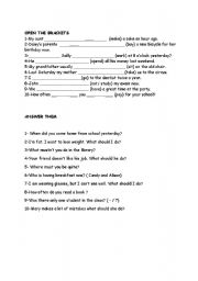 English worksheet: mixed worksheet