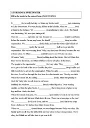 English Worksheet: A tornado in Sweetwater