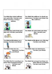 English Worksheet: Convince your friend