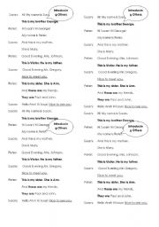 English Worksheet: Dialogue About Introducing others