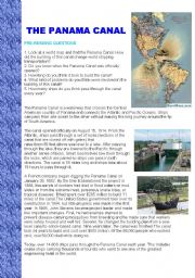 English Worksheet: The Panama Canal