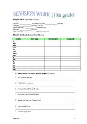 English Worksheet: Revision work - module 2