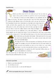 English Worksheet: Dress sense