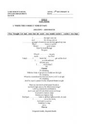 English worksheet: complete and sing!!
