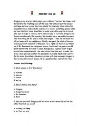 English Worksheet: Easy reading