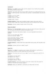 English Worksheet: Phrasals