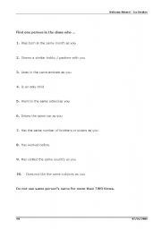 English worksheet: Ice Breaker