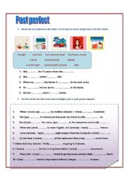 English Worksheet: Past perfect