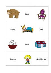English Worksheet: Goldilocks memory