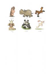 English worksheet: Animals