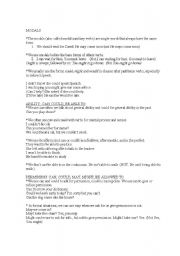 English Worksheet: modals use