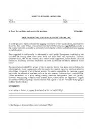 English Worksheet: EXAM 5