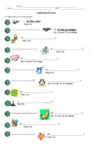 English Worksheet: Demonstrative Pronouns Singular - Interrogative Form