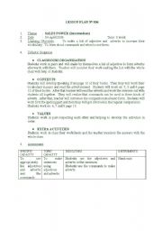 English Worksheet: LESSON PLAN 3