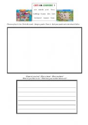 English Worksheet: city or country