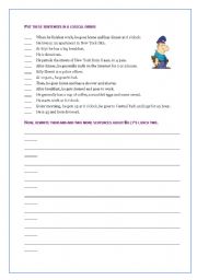 English Worksheet: Simple Present - Routine - A day in the life of a police officer