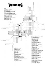 English Worksheet: Crossword