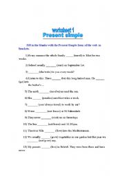 English Worksheet: present simple