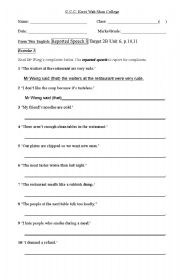 English Worksheet: exercise