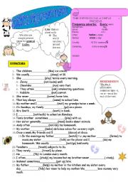 English Worksheet: simple present tense