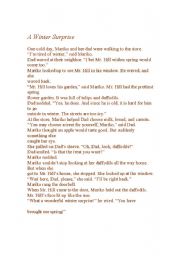 English Worksheet: a winter surprize