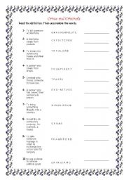 English Worksheet: Crime and Criminals