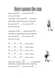 English Worksheet: song-beginners