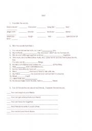 English worksheet: Friends