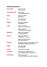 English worksheet: Personal information