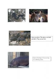 English worksheet: At the zoo Part 3