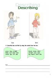 English Worksheet: Describing