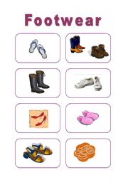 English Worksheet: Footwear