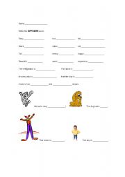 English worksheet: Big or small