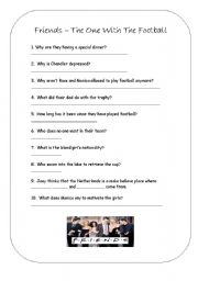 English Worksheet: Friends - The One With The Football