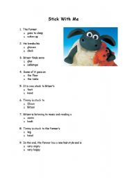 English Worksheet: SHAUN THE SHEEP 